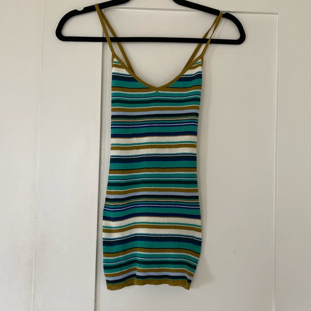Green striped top